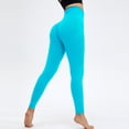 thumbnail image 1 of Pantalones de yoga de cintura alta con pliegues para mujer, estilo europeo y americano, sin costuras, con corte en T, color melocotón, 1 of 6