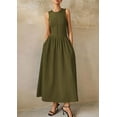 thumbnail image 5 of PRETTYGARDEN Women Maxi Dresses Summer Casual Sleeveless Patchwork Knit Tank Dress Flowy Beach Sundress Long Dress, 5 of 8