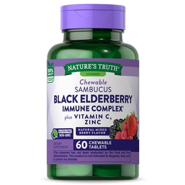 Sambucus Black Elderberry Gummies | 50 Count | With Vitamin C and Zinc ...