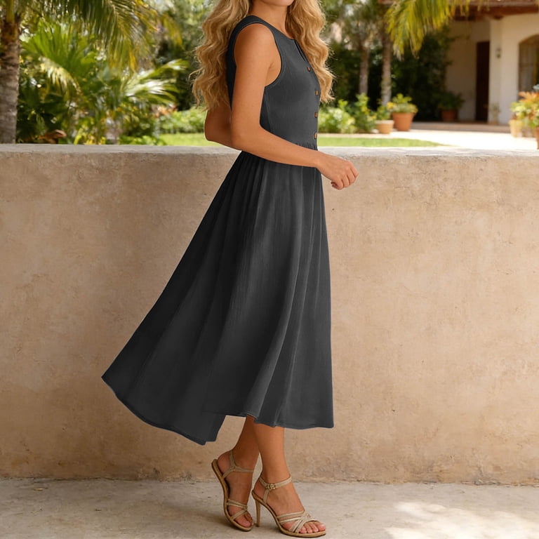 flowy elastic midi dress ZOCANIA Midi Long Sleeve Dress Women's Wrap V Neck Midi Dress Long Sleeve  Smocked Elastic Waist Button Down A Line Pleated Flowy Long Dress Apricot  Casual Midi Dress S at Amazon Women's