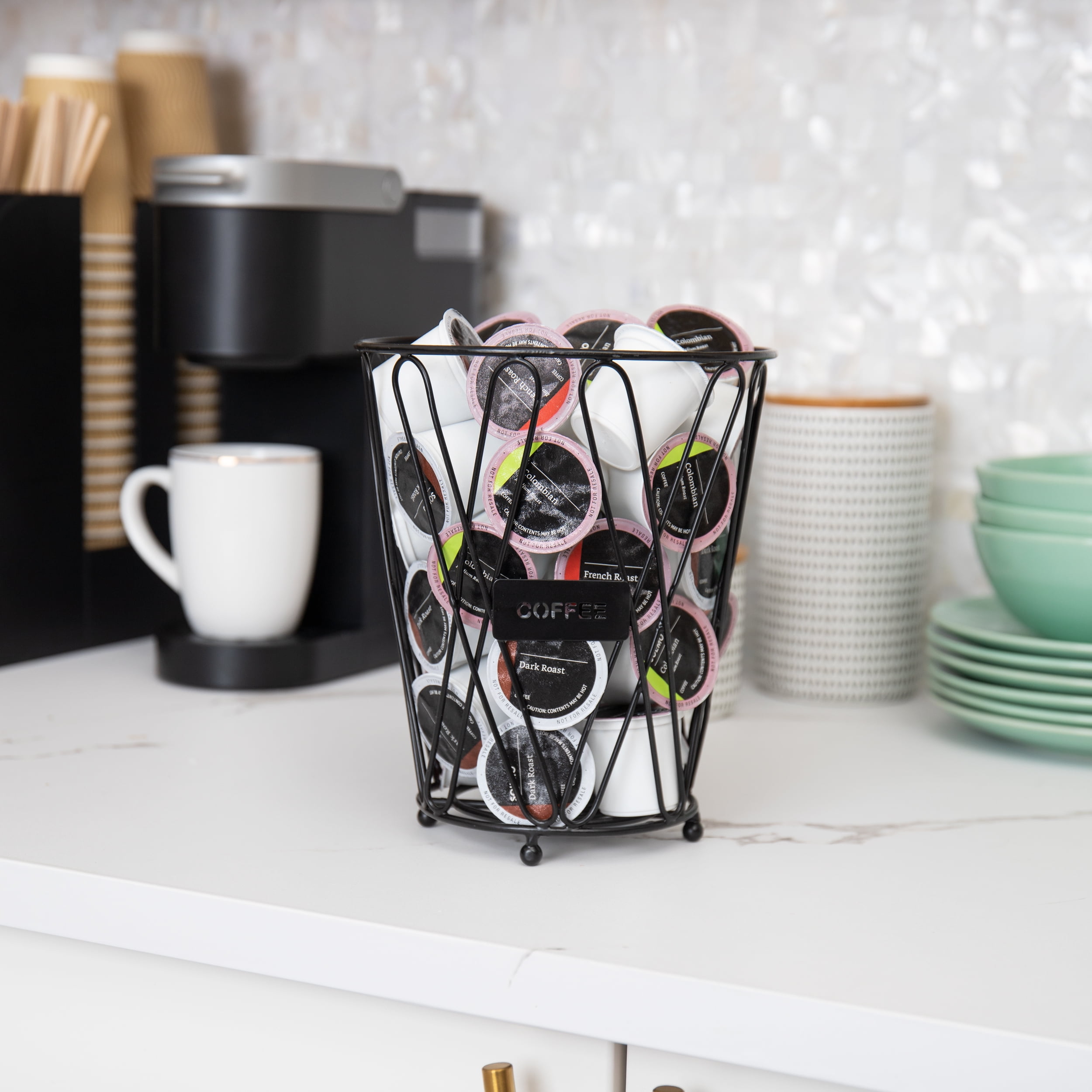 Mind Reader Single Serve Coffee Pod Holder Storage Organizer, Matte Black