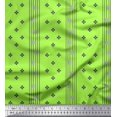 thumbnail image 1 of Soimoi Green polyester Crepe Fabric Pannahazar Jamdani Fabric Prints By Yard 42 Inch Wide, 1 of 1