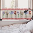 thumbnail image 6 of Watercolor Flowers Vase Plaids Kitchen Valance Curtain 54''x18'' Hydrangea Tulip Lavender Poppy Window Topper Treatments for Kids Toddler Nursery Bedroom Living Room Bathroom Farmhouse, 6 of 7