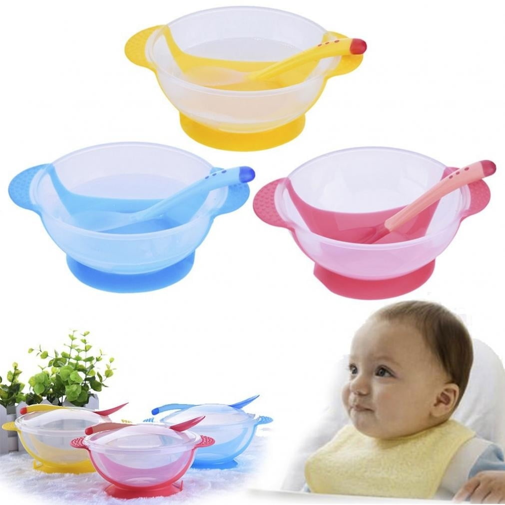 Baby Sucker Bowl Spoon Fork Set AntiSlip Learning Dishes Children Training Walmart Canada