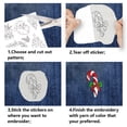 thumbnail image 3 of 1set 4 Sheets 11.6x8.2 Inch Stick and Stitch Embroidery Patterns Non-woven Fabrics Water Soluble Embroidery Stabilizers Mixed Shapes 297x210mmm, 3 of 7