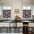 thumbnail image 4 of Pioneer Kitchen Curtains and Valance Set 24 Inch Tier Rose1 Curtains Small Drapes for Cafe Living Room Bathroom Farmhouse 3 Pieces Set Rod Pocket, 4 of 6