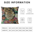 thumbnail image 6 of YANMS Tiger Pillow Cover Chinoiserie Animal Print Decorative Throw Pillow Case Cushion Cover for Bedroom Sofa Living Room Couch Chair Office,2 pcs White, 6 of 6