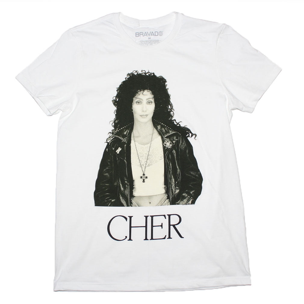 CHER Turn Back Time Women/'s Sz L T-shirt By Bravado 100/% Cotton Black