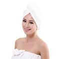thumbnail image 4 of Microfiber Hair Drying Towel Wrap Turban Head Hat Bun Cap Shower Dry Microfiber, 4 of 5