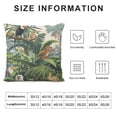 thumbnail image 4 of Tropic Exotic Trees And Animals Throw Pillow Cover ，Parrot Zebra Monkey Tree Bird Flower Leaf Plant Summer Square Throw Pillow Cases，Polyester Throw Cushion Covers For Couch Sofa Bedroom, 4 of 5