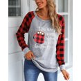 thumbnail image 4 of Anbech Women's Christmas Graphic Tee, Long Sleeve Snowflake Merry Christmas Shirt, 4 of 8