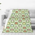 thumbnail image 1 of Fotbe Cute Chubby Frog Manta de Franela Acolchonada con Estampado, Súper Suave y Esponjosa, Extra Grande para Sofá, Cama, Uso Todo el Año-60"x50", 1 of 7