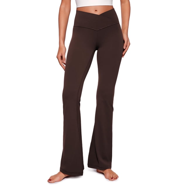 Pantalones CRZ YOGA Butterluxe tiro alto 33" con cintura cruzada en V y pierna acampanada