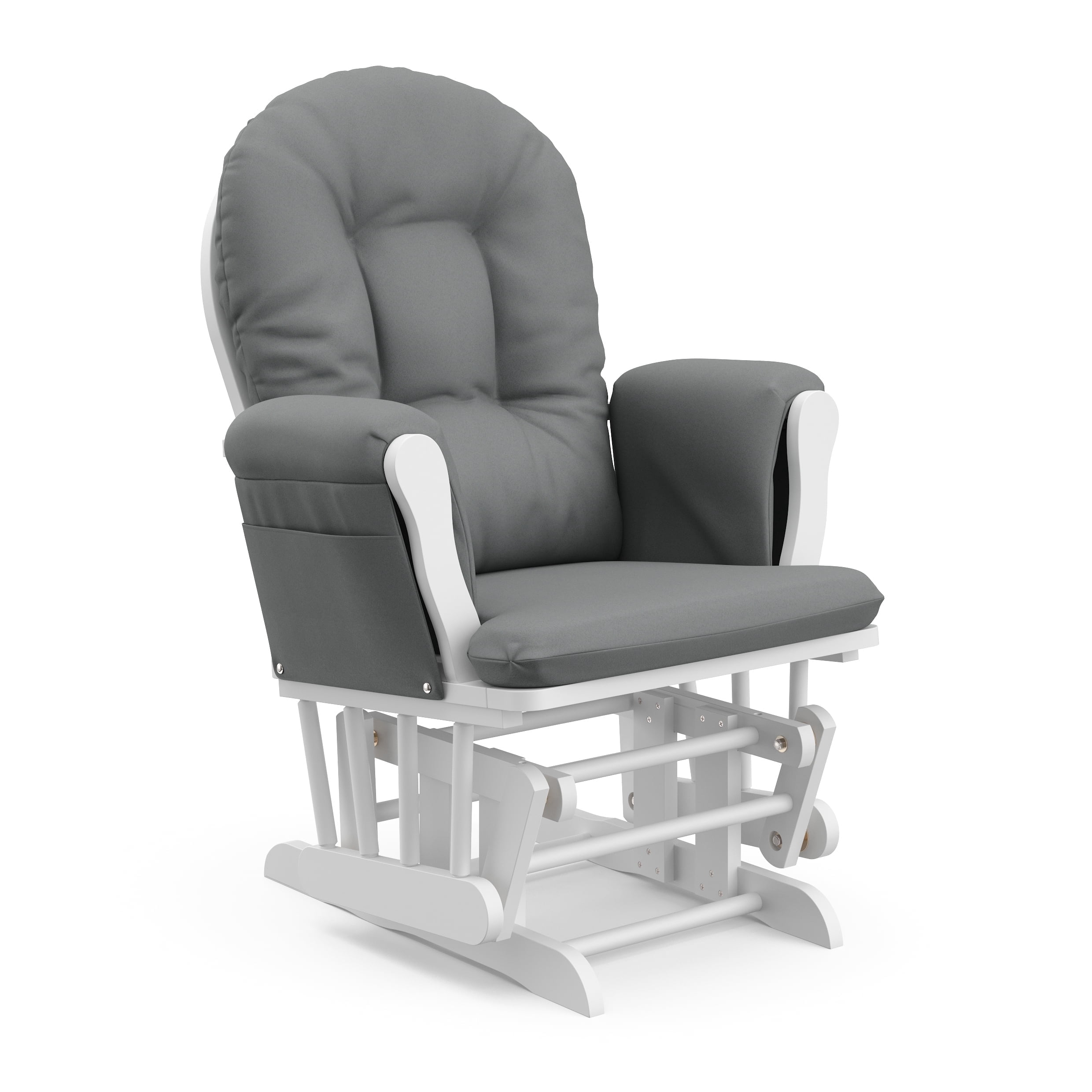 Storkcraft Hoop Infant Nursery Glider and Ottoman, White with Gray