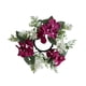 thumbnail image 4 of Anillo de vela de pilar, corona de flores artificiales, arreglo Floral, corona verde, anillo de vela para centros de mesa de boda y festivales Rojo, 4 of 8
