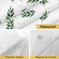 thumbnail image 4 of No Hook Shower Curtain with Snap in Liner, Watercolor Spring Summer Green Leaves Waterproof Bath Curtain Double Layers with See Through Top Window, Pastoral Plant Hotel Shower Curtains 48x72in, 4 of 9