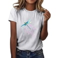 thumbnail image 1 of Birdeem T-Shirt Décontracté pour Femmes Imprimé à Col Rond à Manches Courtes Chandail Blouse Hauts, 1 of 8