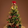 thumbnail image 6 of Bpyeka Christmas Tree Toppers, Large Velvet Hat and Lengthened Bowknot Christmas Tree Decorations Tabletop Ornaments for Holiday Home Decor, 6 of 6