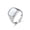 Silver, variant on PAURO Men Stainless Steel Signet Rings Shell Inlay Wedding Band Comfort Fit Silver Size 10