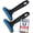 Black - Blue, variant on 2 Pack A054-2 Black Gray European Murska Brass Blade Car Ice Scraper, Fast Efficient Windshield Snow Remover Winter Car Accessory
