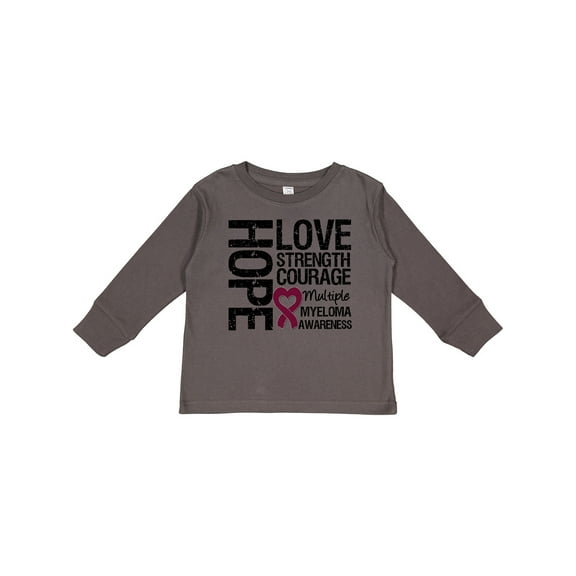 Inktastic Multiple Myeloma Hope Love Strength Boys or Girls Long Sleeve Toddler T-Shirt