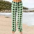 thumbnail image 2 of Bovemsi Casual Pants for Women Autumn Winter Plaid Printed Full Length Long Trousers Sports Beach Trousers with Pockets, 2 of 4