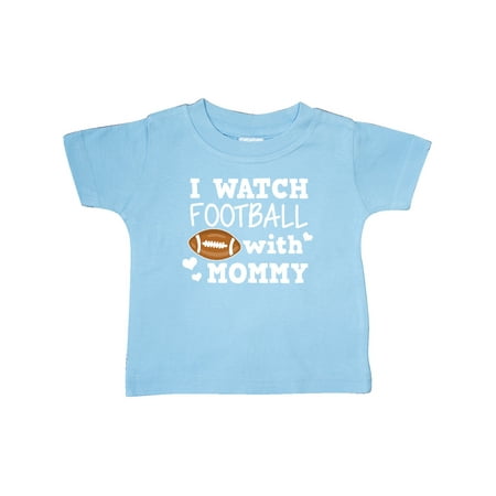 

Inktastic I Watch Football with My Mommy Gift Baby Boy T-Shirt