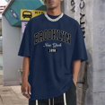 thumbnail image 2 of Big and Tall Shirts for Men Summer Large T Shirt Top Loose T Shirt Men's Casual Fashion Boys Basic Vintage Street Wear Shirts Men Pack Mens Foil Top Tee Plain Mens Tall Men's Tee M, 2 of 5