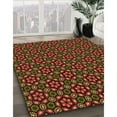 thumbnail image 3 of Ahgly Company Machine Washable Indoor Square Transitional Deep Red Area Rugs, 3' Square, 3 of 7