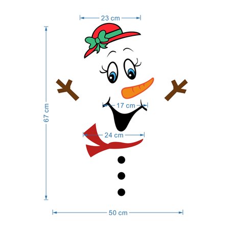

Christmas Snowman Expression Magnetic Refrigerator Sticker Holiday Decoration DIY cartoon Garage door Waterproof wall sticker