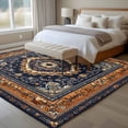 thumbnail image 4 of 6'x9' Area Rugs, Blue Burnt Orange Boho Indoor Outdoor Area Rug for Living Room Bedroom, Antique Southwestern Tribal Washable Bathroom Rugs Kitchen Floor Carpet Mats Home Decor Aesthetic, 4 of 8