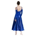 thumbnail image 2 of RUNQHUI Robe de Danse de Salon pour Femmes avec Strass, Robe de Compétition Moderne Professionnelle Valse Tango Bleue TP, 2 of 7