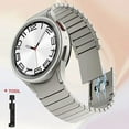 thumbnail image 3 of No Gaps Stainless Steel Strap for Samsung Galaxy Watch 6/5/4 40 44mm 6 Classic 43mm 47mm Metal Bracelet for Watch 5pro 45mm Band, 3 of 11