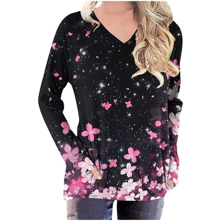 Fashion Fall Saving Womens Tops Casual Long Sleeve Womens Shirts Trendy Pullover Plus Size Shirts for Curvy Women My Order My Items