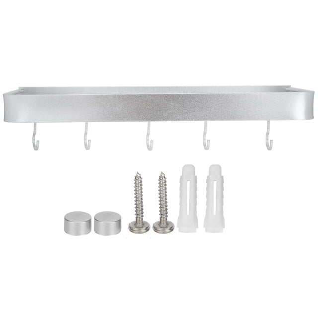 Storage Rack, Shower Shelf, Durable Space Aluminum Anti-Rust Wall Hanging For Hotel, Bathroom Kitchen 40cm Storage Rack With Hook