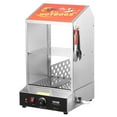 thumbnail image 3 of 2-Tier Commercial Hot Dog Steamer with Bun Warmer | 39QT Capacity | Slide Glass Doors | Electric Food Warmer & Roll Heater, 3 of 10