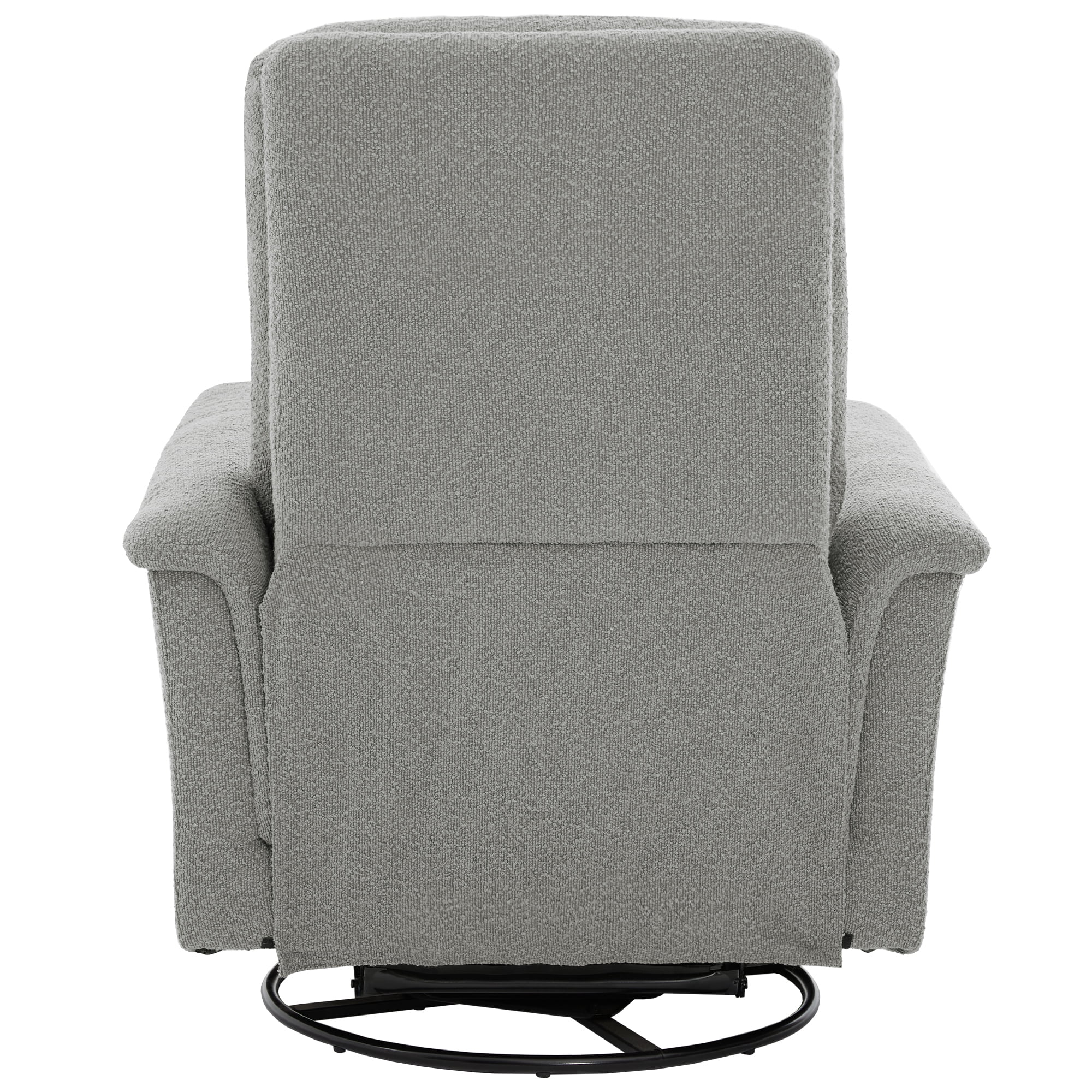 Euroco Manual Recliner Chair, 270° Swivel Rocker Chair with 8-Point Massage Function and Adjustable Backrest,Nursery Rocking Recliner for Living Room, Bedroom and Nursery,Grey