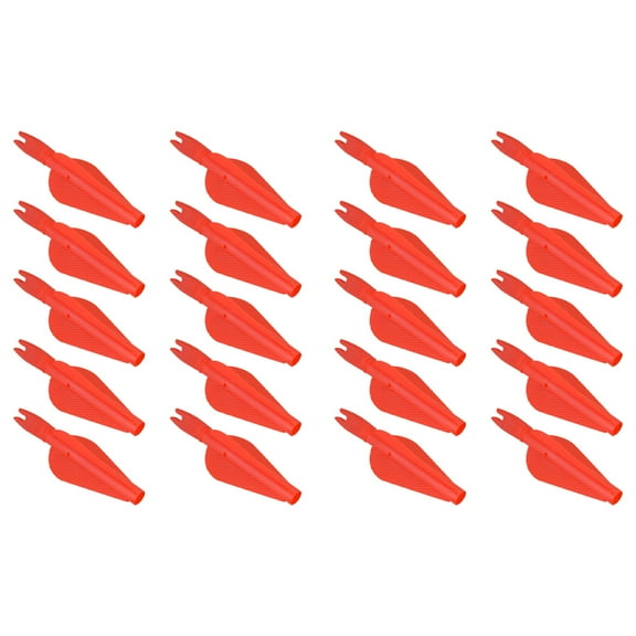 RENACLIPY Friends Who Like Archery Red Plastic Arrow Tails 20Pack 3.54X1.18X0.43In