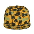 thumbnail image 2 of Daiia Hawaii Palms print Flat Bill Hats Flat Brim Trucker Cap Baseball Cap Adjustable Classic Low Profile Hat Unconstructed Plain Cap, 2 of 9