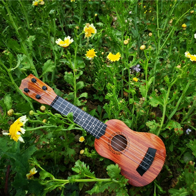 Oefntac Boy Toys Kids Guitar Ukulele Beginner Musical Instrument 15 Inches with 4 Strings Mini Guitar for Skill Improving Kids Play Early Educational Pre School Children Toddler
