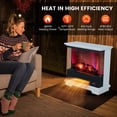 thumbnail image 4 of Amijoy 27" Electric Fireplace Heater, Freestanding Fireplace Stove With Remote Control, 7 Flame Colors, Overheat Protection, 4 of 7