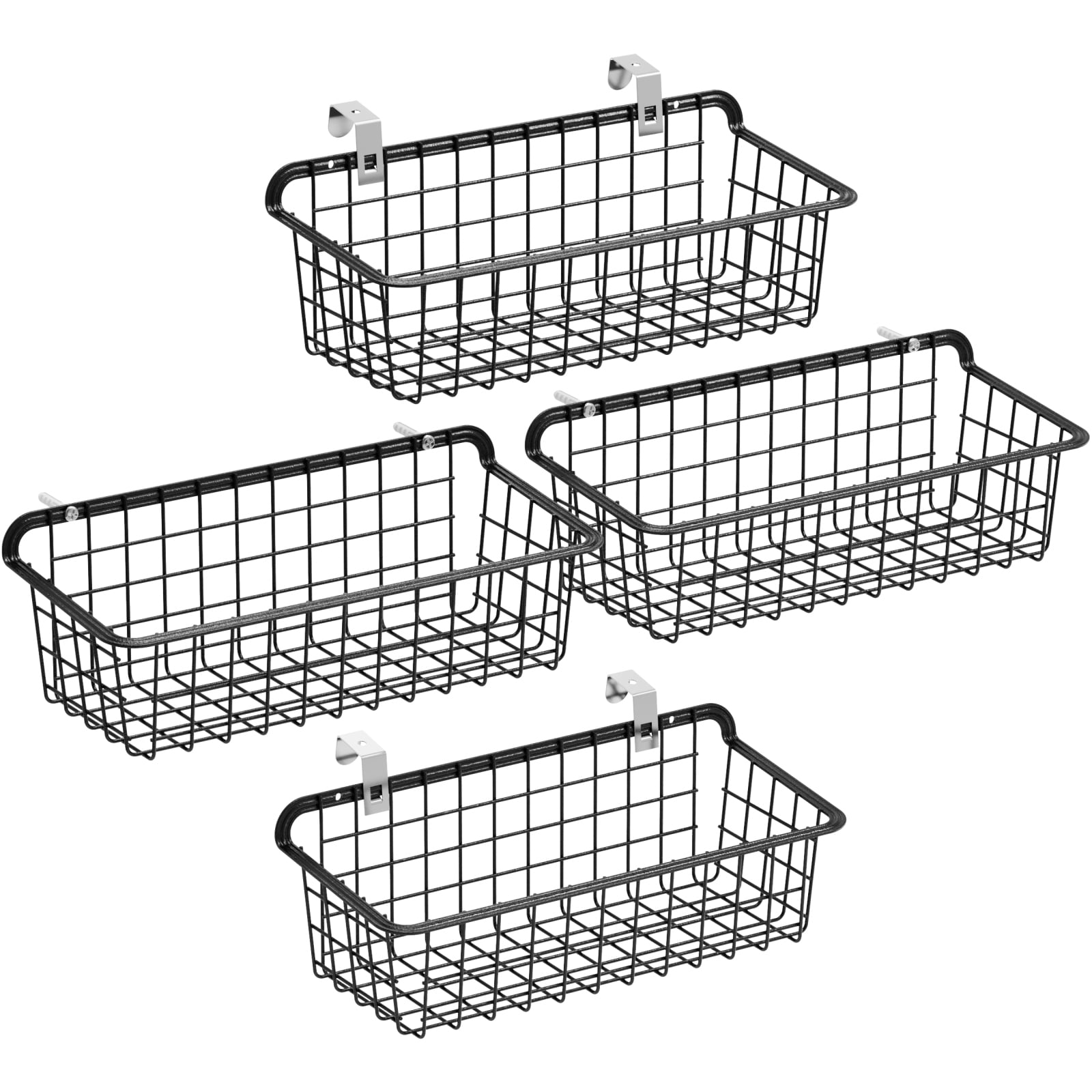 Wall Basket, iSPECLE 4 Pack Small Bathroom Organizer Sturdy Durable ...