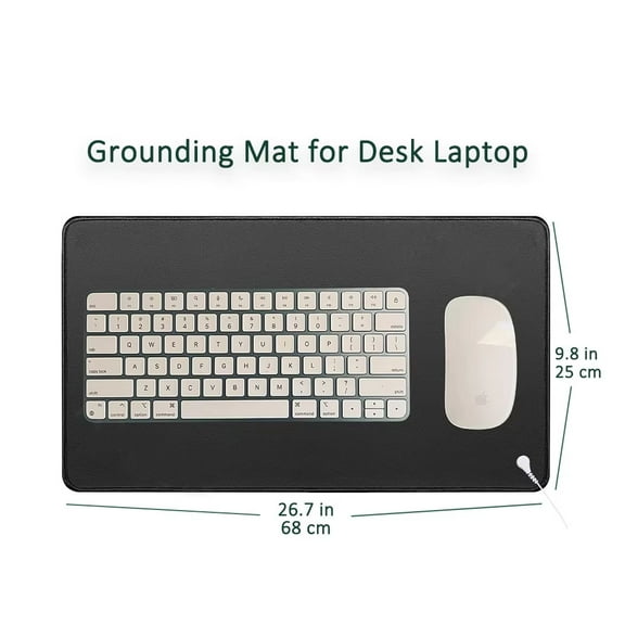 Grounding Mat Foot Pad Grounded Mats 26.7x9.8 Inch Grounding Therapy Mat for Desk Laptop with Cord