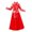 Red, variant on Otqutp Chinese 𝗛anfu Dress for Girls Princess Sweet Calendar New Year Outfits Ethnic National Style Stand Collar Dresses Set