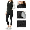 thumbnail image 4 of 33,000ft Women's Polar Fleece Zip Vest Outerwear with Pockets,Warm Sleeveless Coat Vest for Fall & Winter, 4 of 6