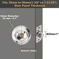 thumbnail image 3 of Keyed Entry Door Knobs, 50mm (1-31/32") Backset Stainless Steel Round Lock for Bedroom Bathroom, 3 of 7