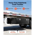 thumbnail image 2 of KFFKFF Underbody Truck Tool Box, 60 x 18 x 18 Inch Heavy-Duty Steel Storage Box with Lock & Keys, Weather-Resistant Trailer Organizer with T-Handle for Trucks, Vans, SUVs, Black, 2 of 9