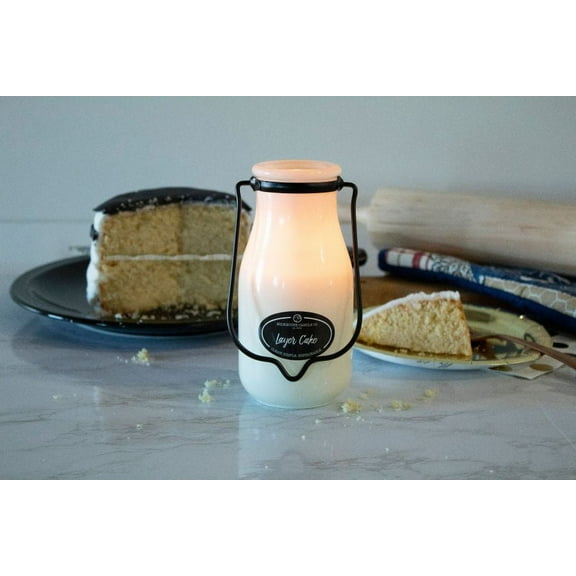 Milkhouse Candles 14 Ounce Milk Bottle Candle - LAYER CAKE