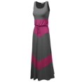 thumbnail image 2 of FashionOutfit Women's Casual Beach Soft Stretch Bold Chevron Waisband Maxi Dress, 2 of 4
