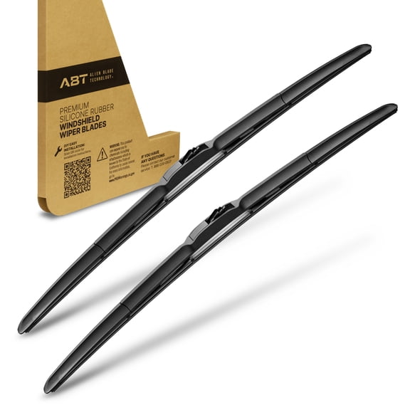 ABT 21 & 19 inch (Pack of 2) Premium Silicone Japanese Fukoku Rubber Windshield Aero Hybrid Frame Wiper Blades All-weather Performance Whisper Quiet OEM Quality J/U Hook -SDW2119
